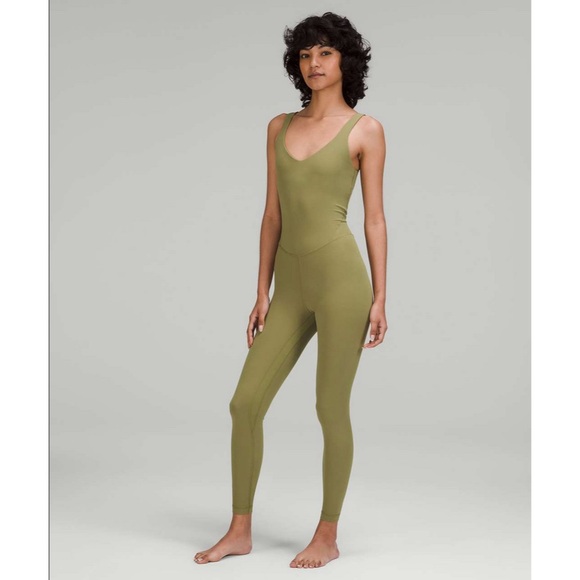 Lululemon Athletica Align Bodysuit Bronze Green Nulu - Picture 5 of 6